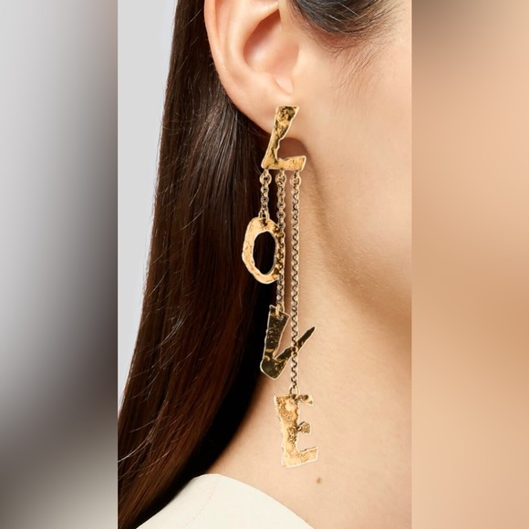 Acne Studios LOVE Single Statement Drop Earring - Picture 3 of 5
